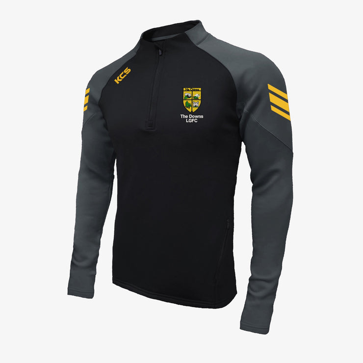The Downs Ladies KCS Soul Quarter Zip Top Black/Graphite