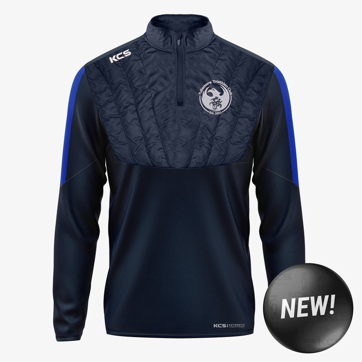 Tullamore Triathlon Club KCS Winterized Quarter Zip Top Navy/Royal