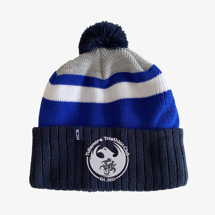 Tullamore Triathlon Club KCS Porto Beanie - Navy, Royal, Grey