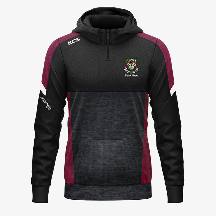Tulsk GAA KCS Helios Half Zip Hoodie Black/Maroon/White
