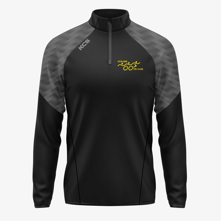 Athlone Tri Club KCS Luna Quarter Zip Top Black/Graphite
