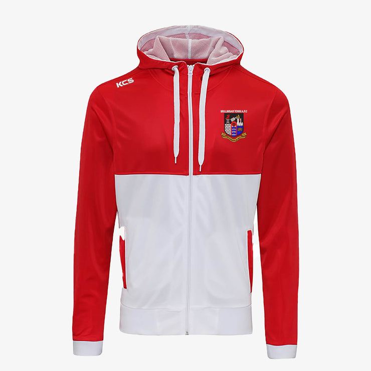 Mullingar Town AFC KCS Retro Track Hoody - Arctic White & Red