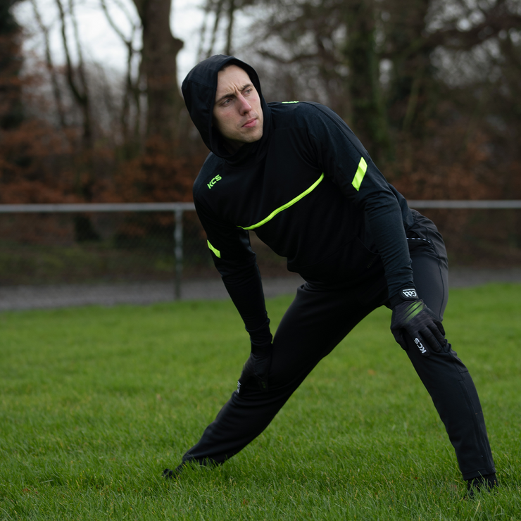 Cork Masters GAA KCS Astro Hoodie- Black, Light Graphite & Fluorescent Lime