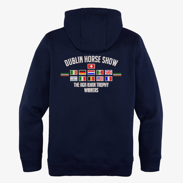 Dublin Horse Show Aga Khan Hood with flags embroidery on back - Navy