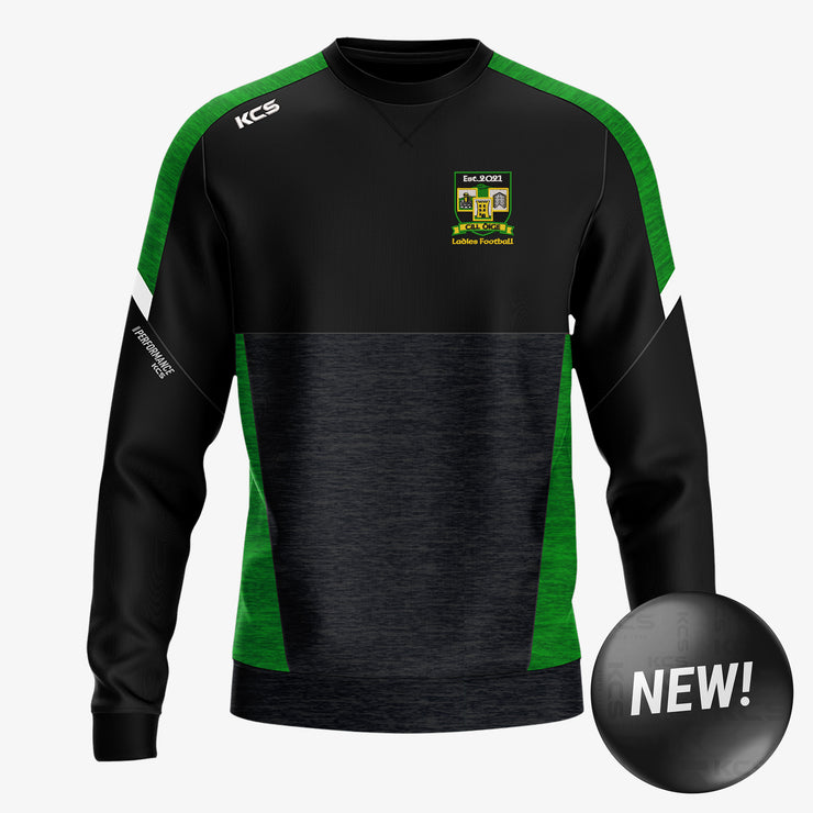 Cill Óige Ladies KCS Helios Crew Neck Top Black/Green/White