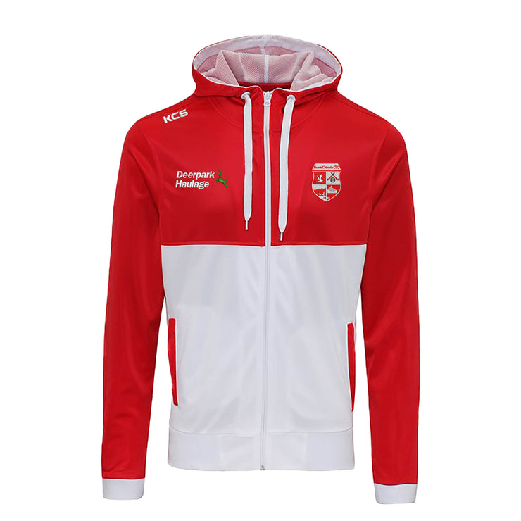 Naomh Colmcille Donegal KCS Retro Track Hoody - Arctic White & Red
