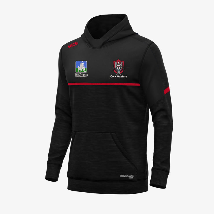 Cork Masters GAA KCS Astro V2 Hoodie Black-Black Melange-Solid Red