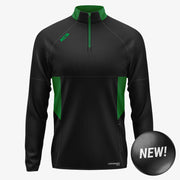 KCS Cosmos Half Zip Top Black/Green