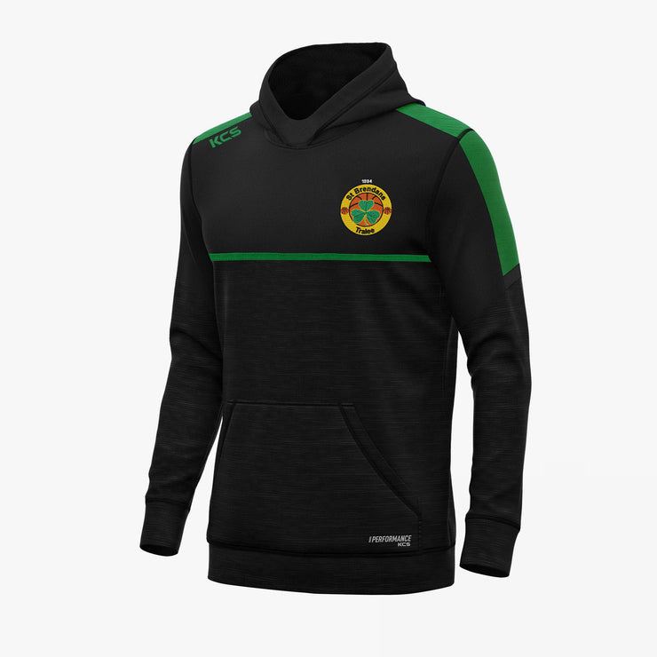 St Brendan’s Basketball Club KCS Astro V2 Hoodie Black-Black Melange-Green Melange