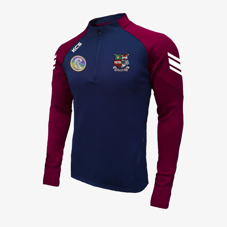 Delvin Camogie Club KCS Soul Quarter Zip Top Navy/Maroon