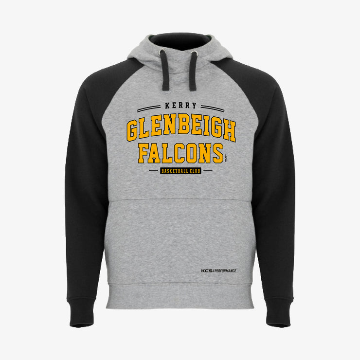 Glenbeigh Falcons Basketball Detroit Hoodie /Black / Melange Grey