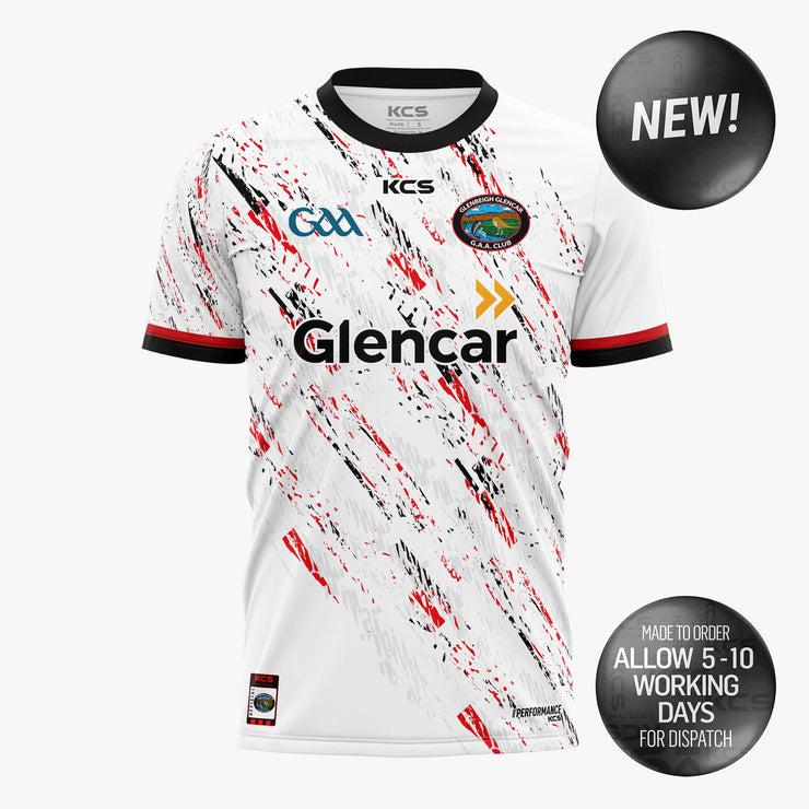 Glenbeigh Glencar GAA White Training Jersey