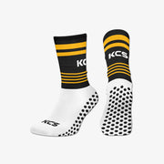 Mullingar Hockey Club KCS SideStepz Grip Socks New 3 PACK (WHITE/BLACK/GOLD)