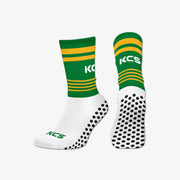 Castledaly GAA KCS SideStepz Grip Socks (WHITE/GREEN/GOLD)