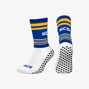Kilshannig GAA KCS SideStepz Grip Socks New 3 PACK  (WHITE/ROYAL/GOLD)