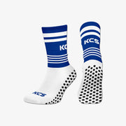 Tullamore GAA KCS SideStepz Grip Socks (WHITE/ROYAL/WHITE)