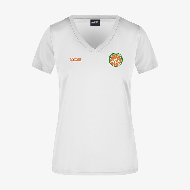 Larkspur Park Sports Club - Cashel Ladies Vneck Tshirt White