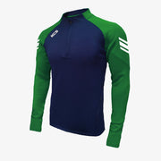 KCS Soul Quarter Zip Top Navy/Green