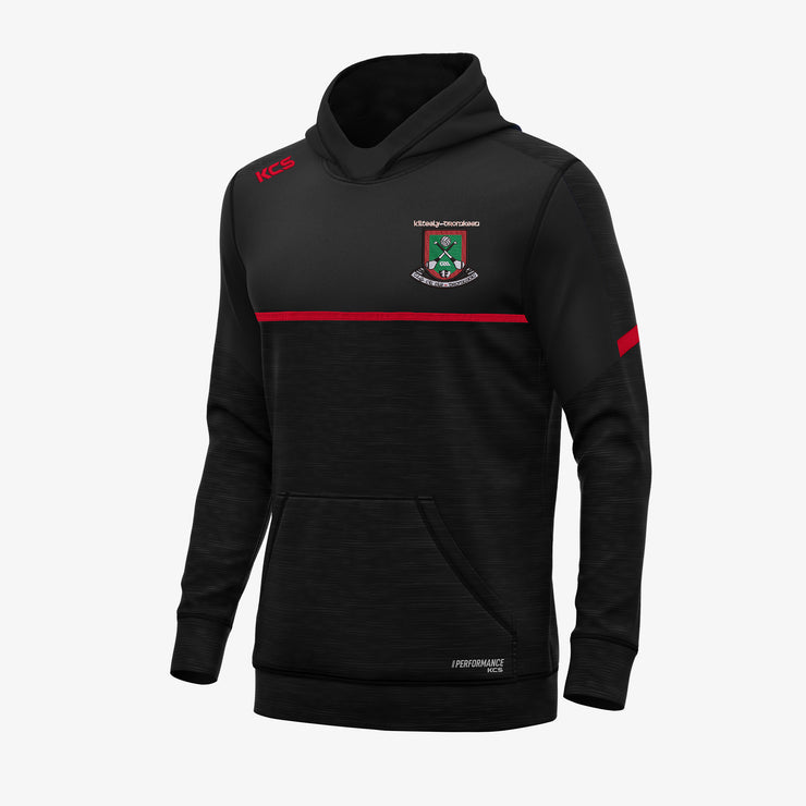 Kilteely Dromkeen GAA KCS Astro V2 Hoodie Black-Black Melange-Solid Red