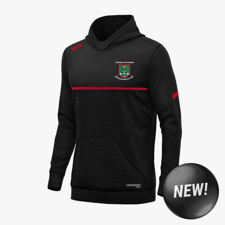 Kilteely Dromkeen GAA KCS Astro V2 Hoodie Black-Black Melange-Solid Red