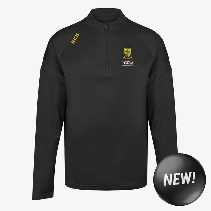 The Downs Ladies KCS Kinova Quarter Zip Top Black/Black