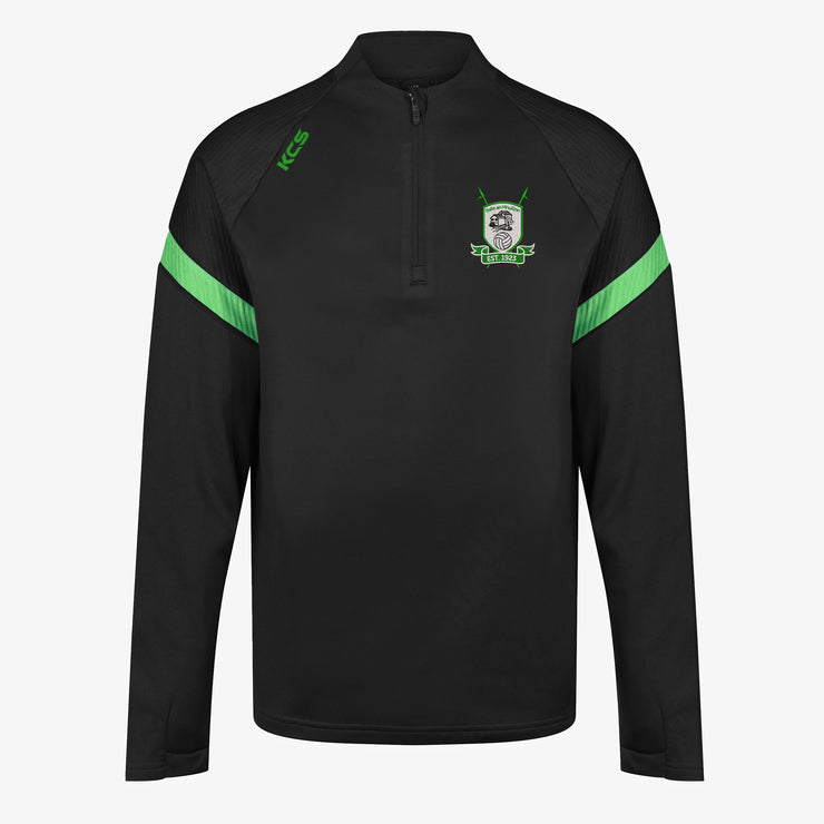 Milltown GAA KCS Kinova Quarter Zip Top Black/Green