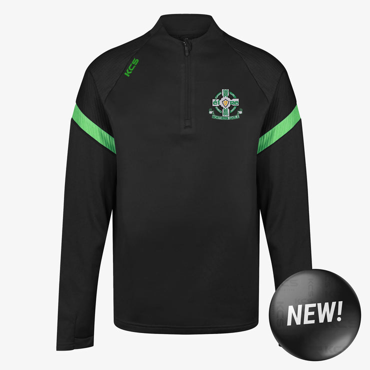 Northern Gaels GFC Longford KCS Kinova Quarter Zip Top Black/Green