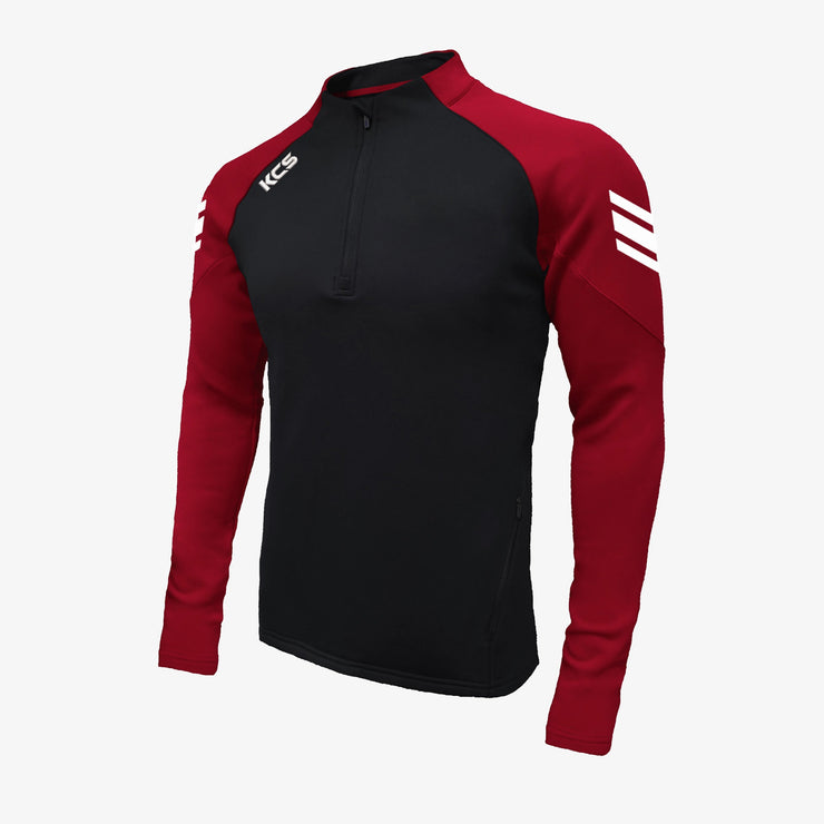 KCS Soul Quarter Zip Top Black/Red