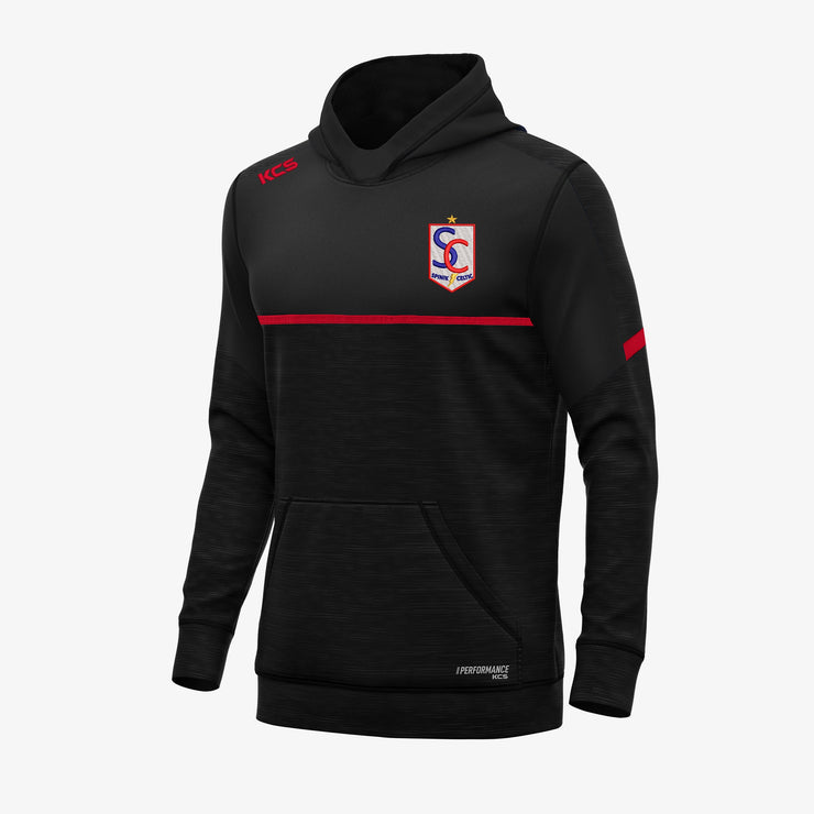 Spink Celtic FC KCS Astro V2 Hoodie Black-Black Melange-Solid Red