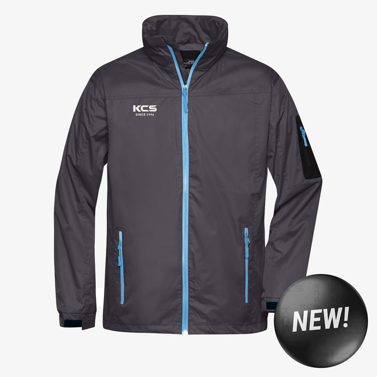 KCS Sideline Jacket - Carbon/Sky Blue