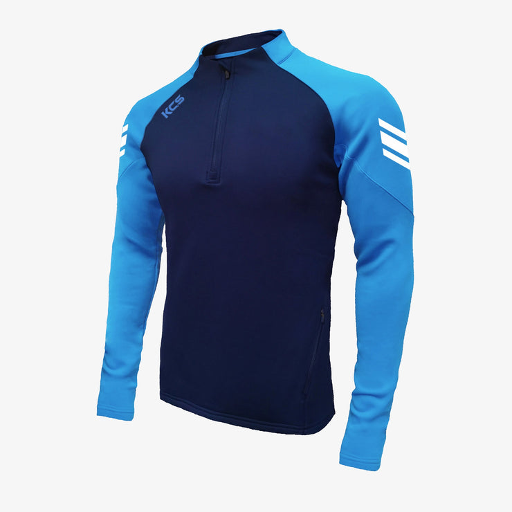 KCS Soul Quarter Zip Top Navy/Sky blue