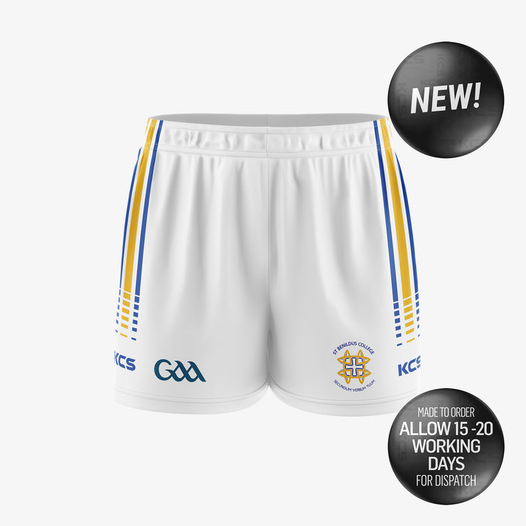 St Benildus White GAA Shorts