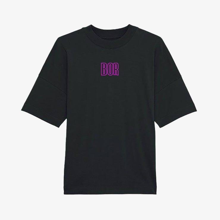 James “BOR” Doyle - Oversized T-Shirt with Pink Embroidered Logo