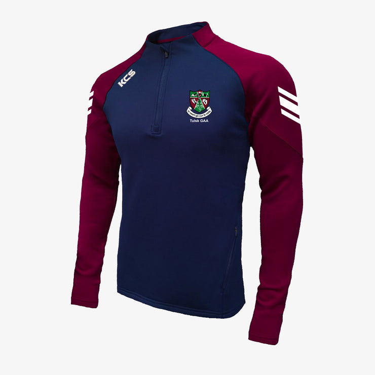 Tulsk GAA KCS Soul Quarter Zip Top Navy/Maroon