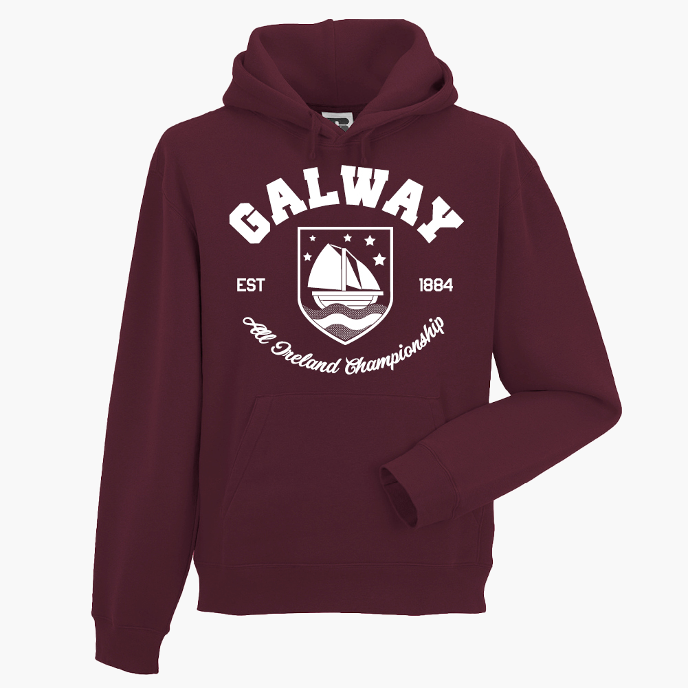 KCS County 'Galway' Hoodie White Burgundy
