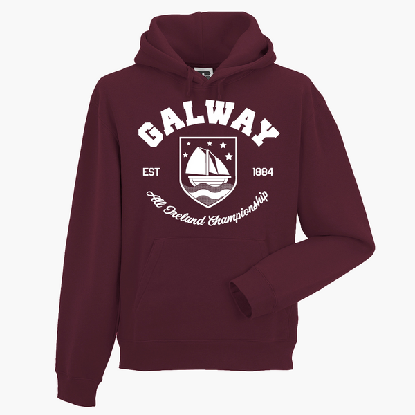 KCS County 'Galway' Hoodie White Burgundy