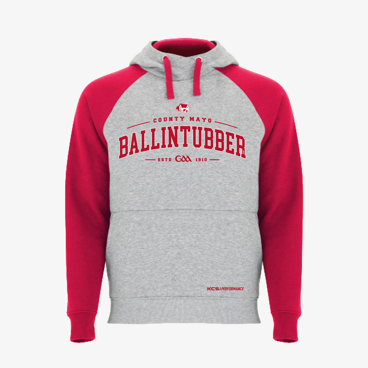 Ballintubber GAA Detroit Hoodie / Red / Melange Grey