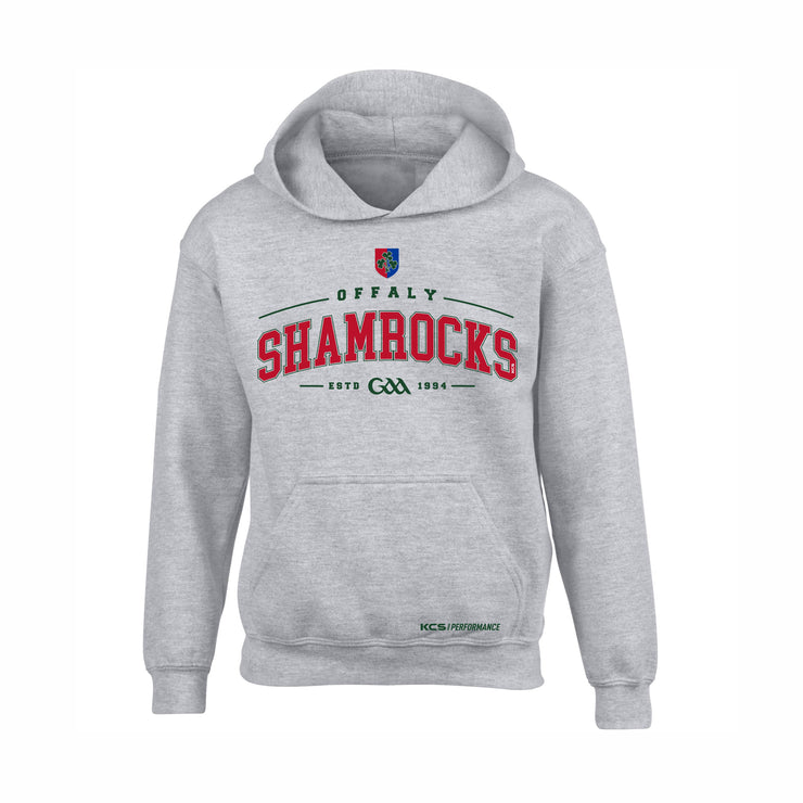 Shamrocks GAA Offaly - Detroit Junior Hoodie / Green / Melange Grey