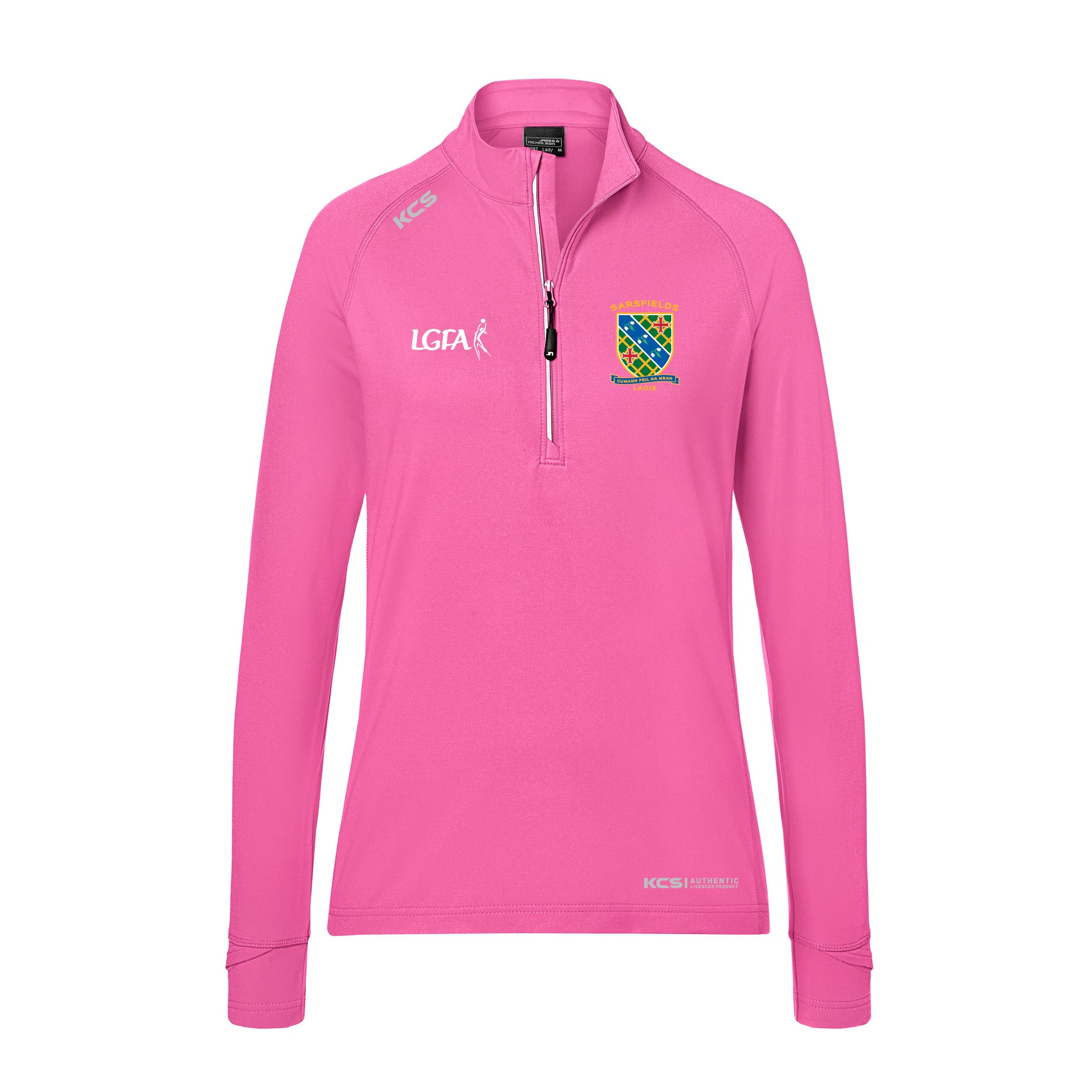 Half Zip Pink Antrim Gaa Top Sarsfields Ladies KCS Ladies Core