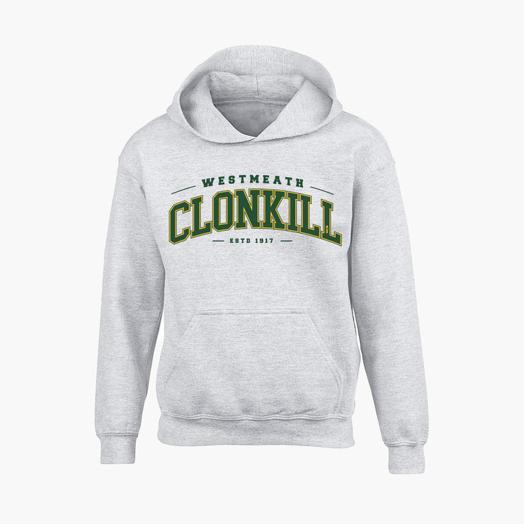 Clonkill - Detroit Junior Hoodie / Green / White / Melange Grey