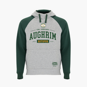 THL 'Aughrim Hotspur' Official Licensed Baseball Hoodie / Heather Grey / Bottle Green