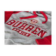 THL 'Burren Munich' Official Licensed Baseball Hoodie / Heather Grey / Red