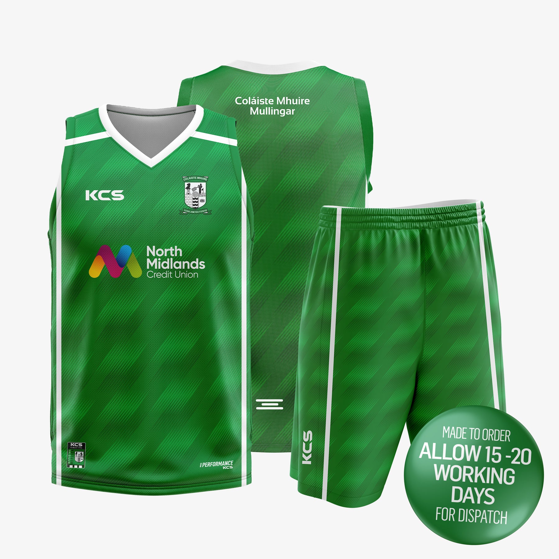 Colaiste Mhuire Mullingar Home Basketball Kit KC Sports