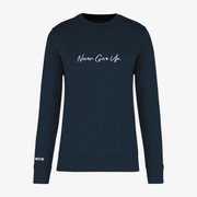 Never Give Up Script Eco Friendly Crew - Navy