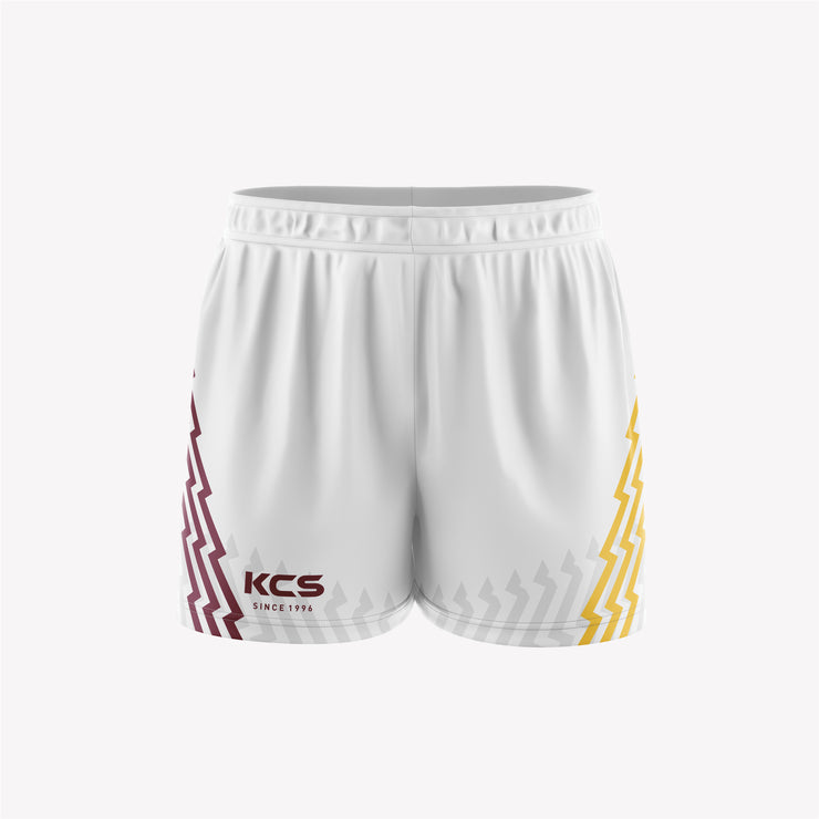 KCS GAA Shorts Design 97 - White, Maroon & Gold