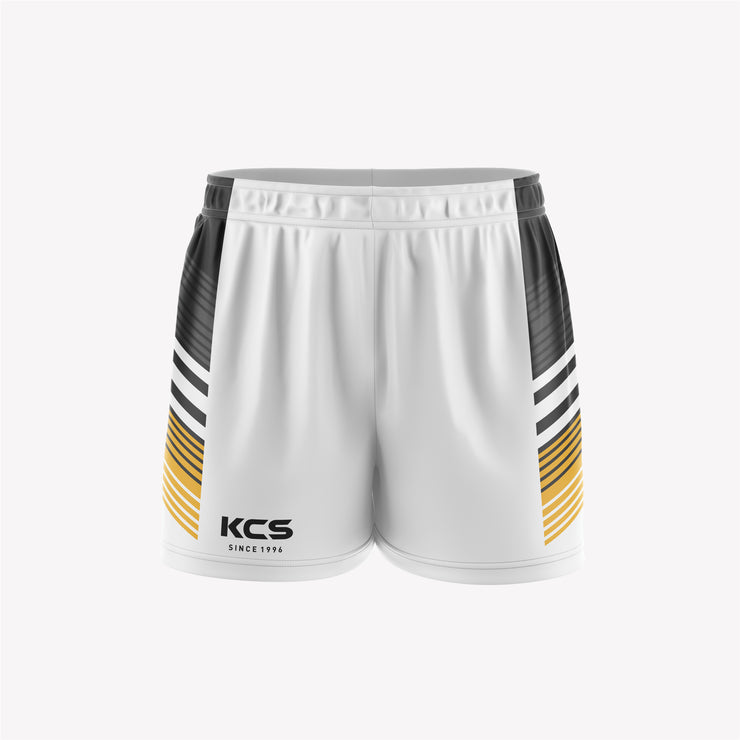 KCS GAA Shorts Design 92 - White, Black & Gold
