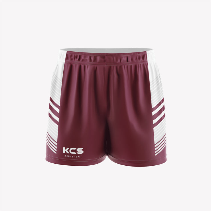 KCS GAA Shorts Design 92 - Maroon & White
